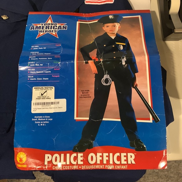 Boys Medium Police Halloween Costume - Picture 3 of 3